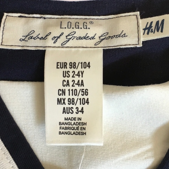 H&M Little Girl  Navy/white Sailor Dress size 2-4Y. - Picture 3 of 5